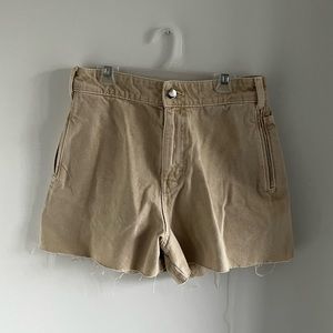ZARA Khaki Mid-Thigh Shorts